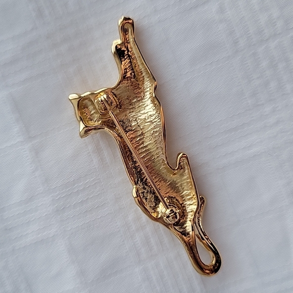 Gold tiger brooch - Picture 4 of 5